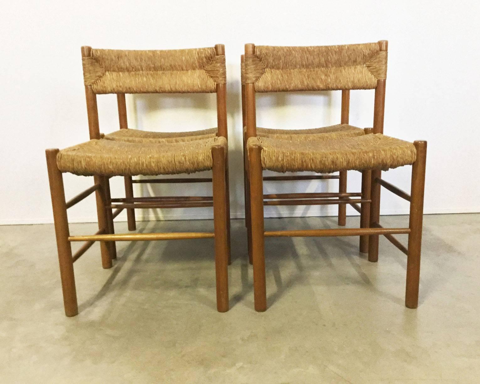 Mid-Century Modern Set of Four Chairs by Robert Sentou For Sale