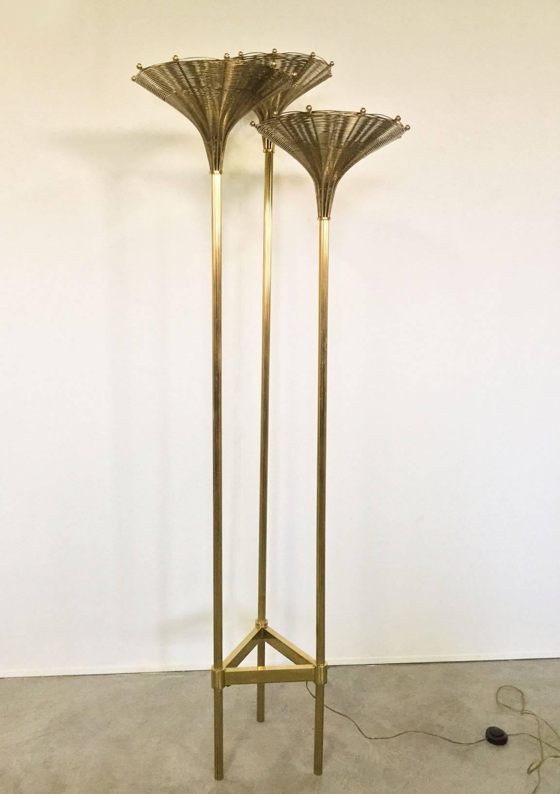 Beautiful Brass Floor Lamp, 1970 1