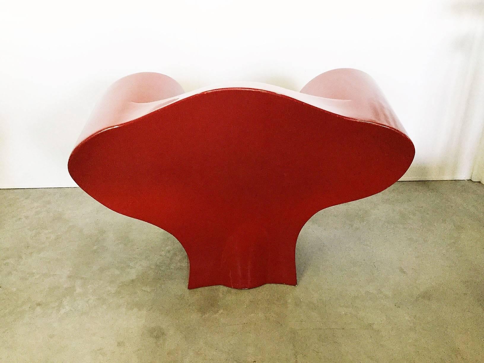 Red Big Easy Armchair by Ron Arad In Good Condition In Fossano, IT