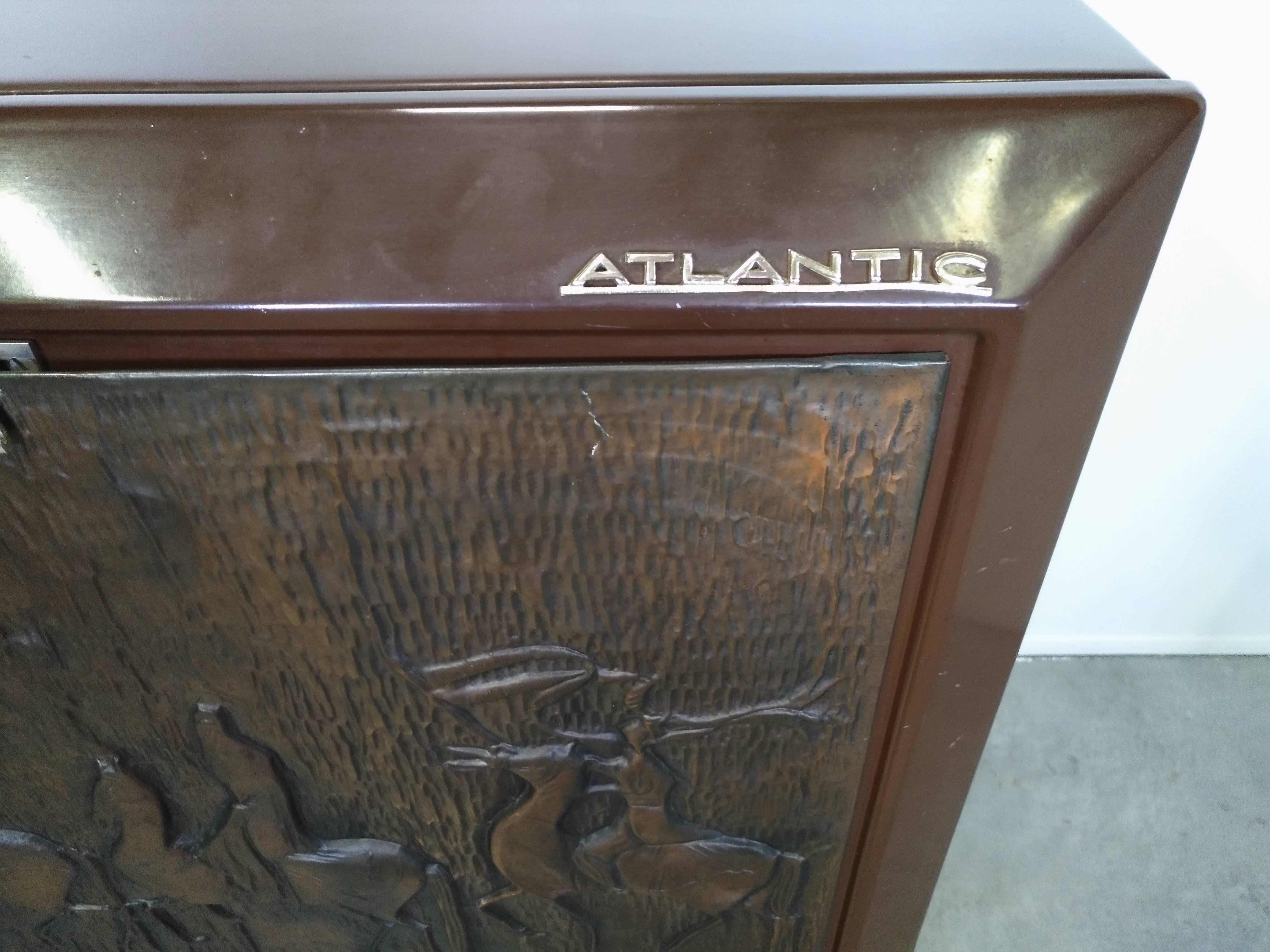 Lacquered Beautiful Minibar by Atlantic, Italy, 1960 For Sale