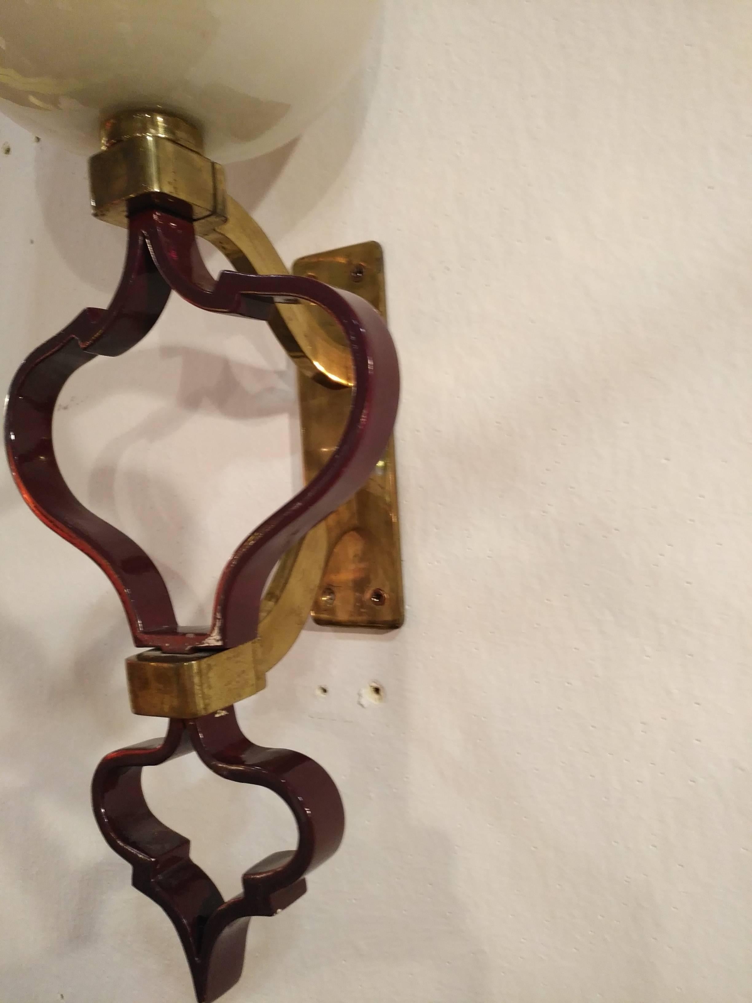 Exceptional Wall Sconces by Seguso, 1950 In Good Condition In Fossano, IT