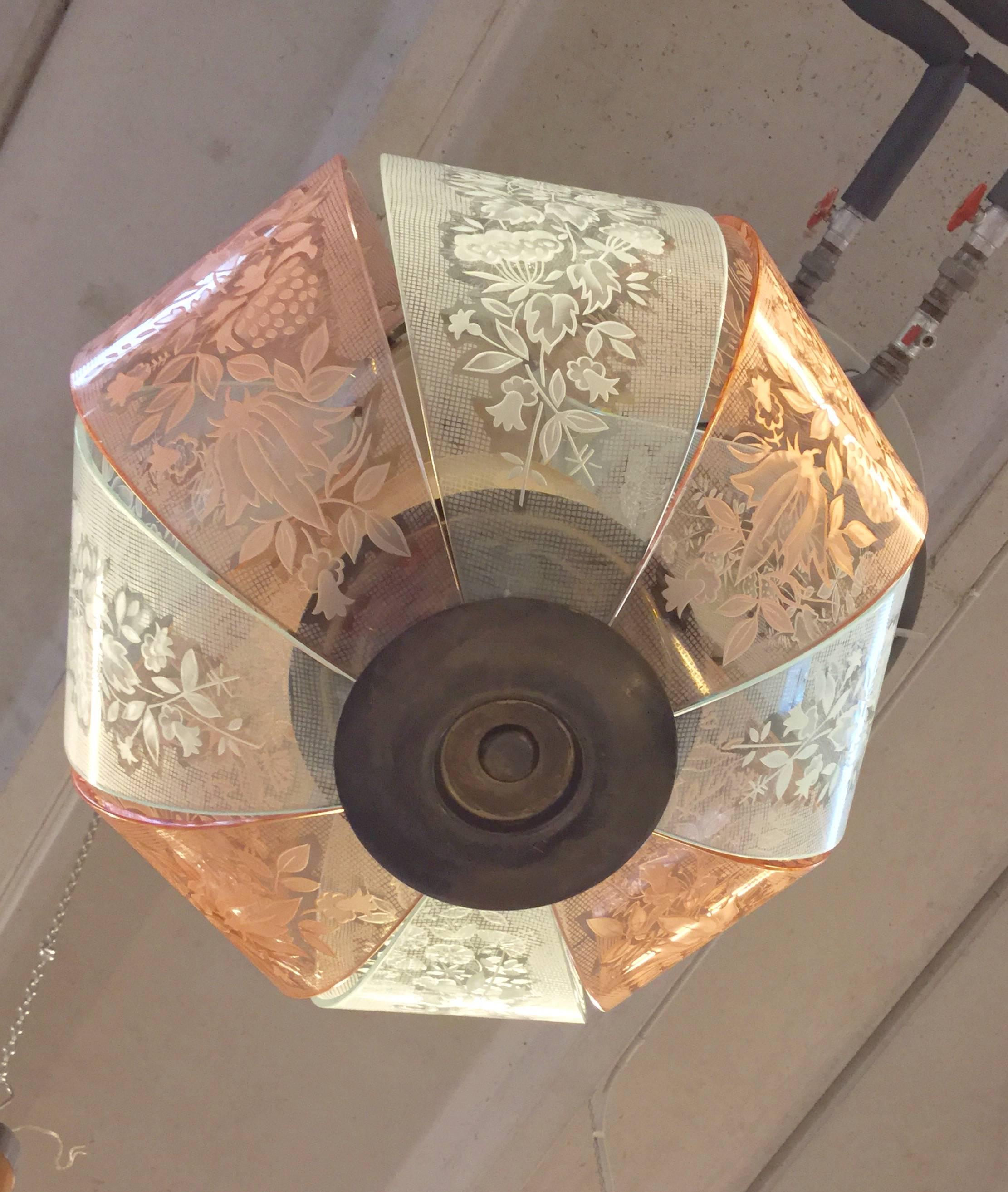 Exceptional Chandelier by Pietro Chiesa for Fontana Arte In Good Condition For Sale In Fossano, IT