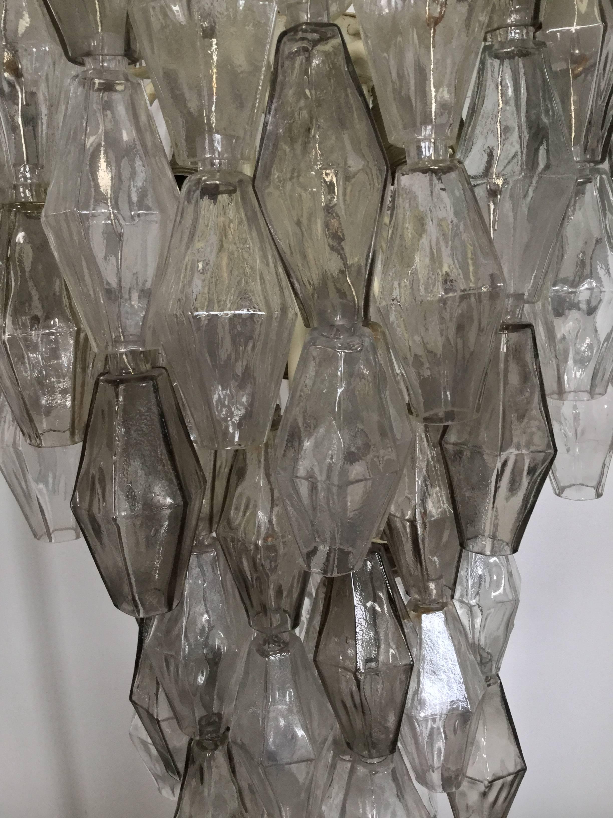 Polyhedral Chandelier by Carlo Scarpa for Venini In Good Condition For Sale In Fossano, IT