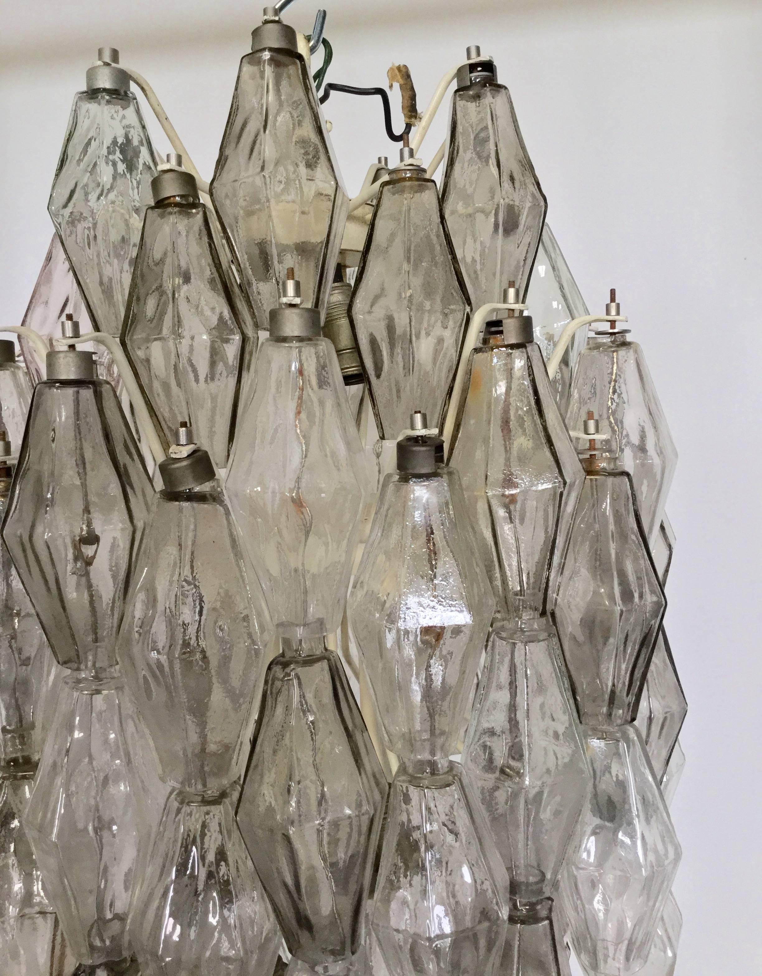 Mid-Century Modern Polyhedral Chandelier by Carlo Scarpa for Venini For Sale