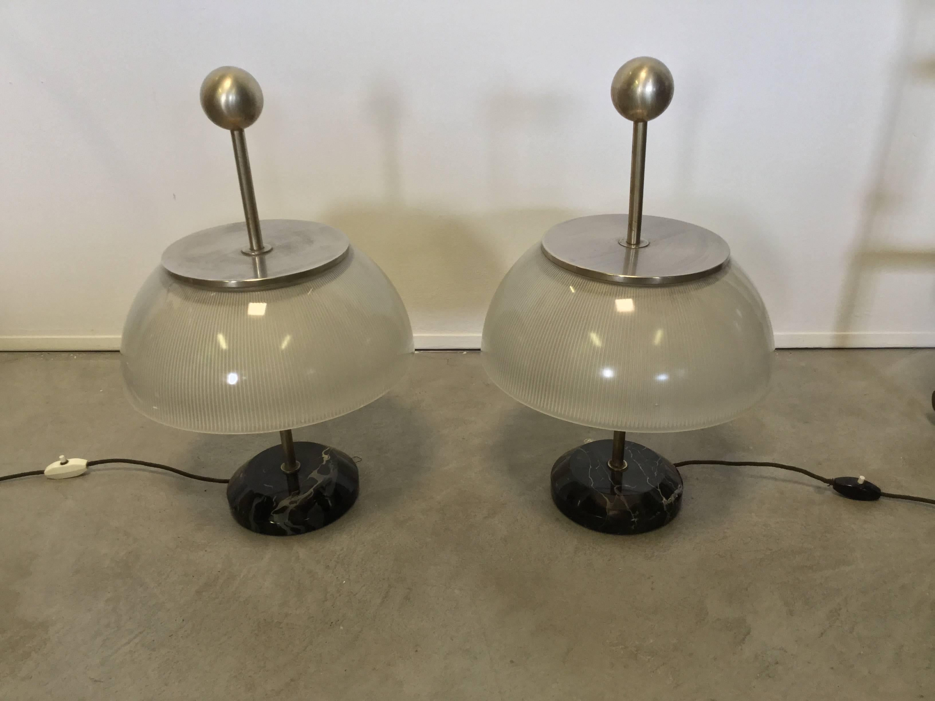 Mid-Century Modern Pair of Table Lamps Alfa by Sergio Mazza, 1959 For Sale