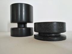 Two Black Marble Vases by Angelo Mangiarotti, 1970