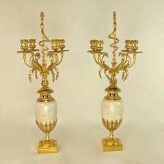 Pair of 18th Century Louis XVI Candelabra, in the Manner of Gouthière
