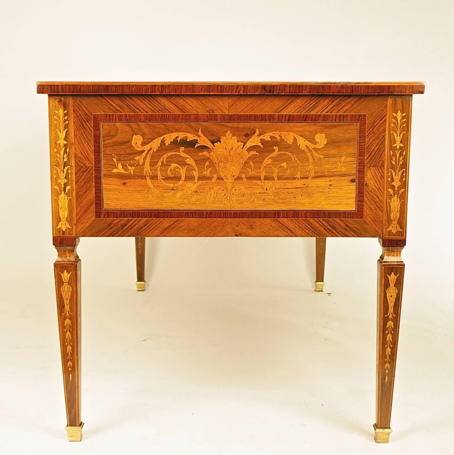 Fruitwood Italian Louis XVI Style Bureau Plat in the Manner of G. Maggiolini