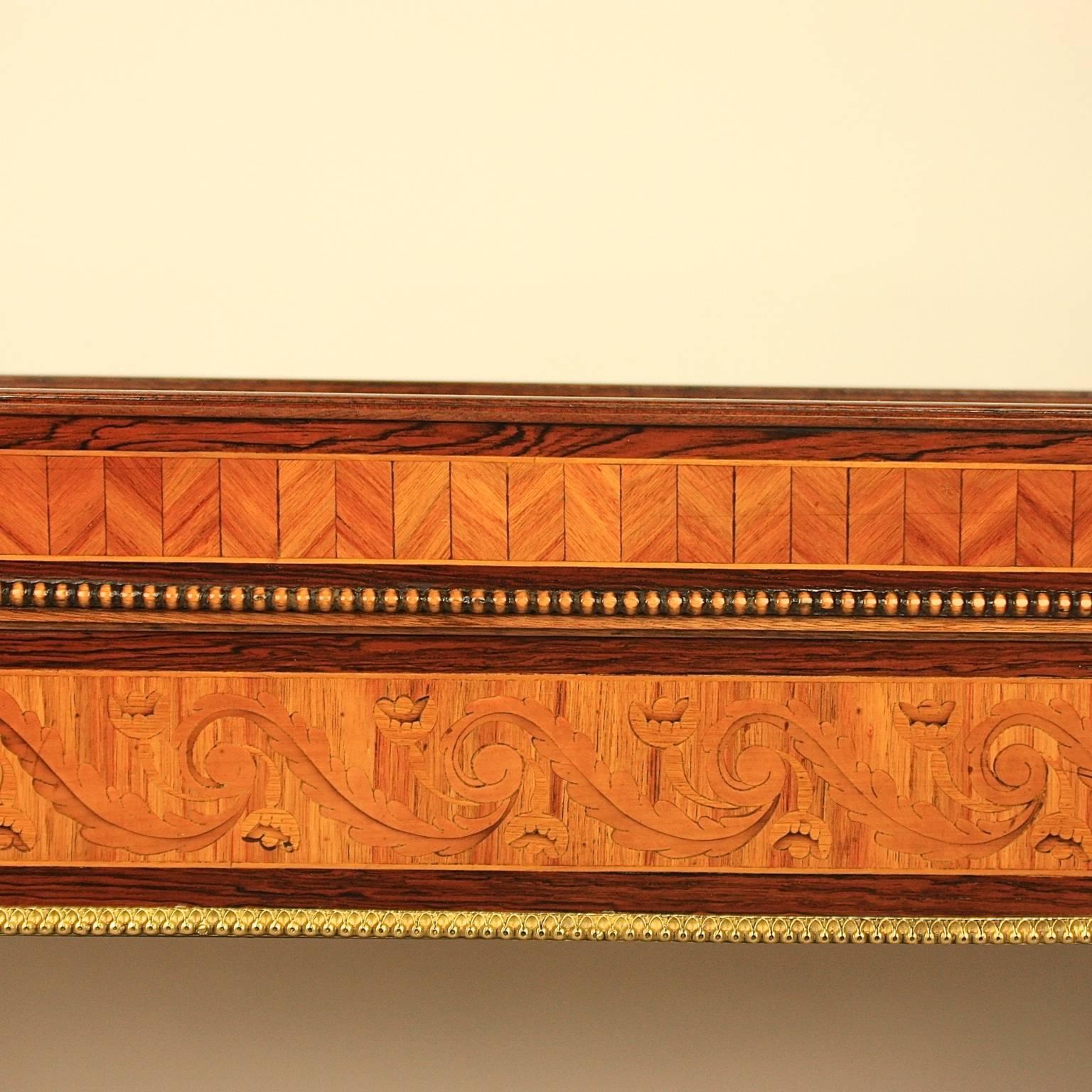 19th Century Louis XVI Style Marquetry Side Table after a Design by J.H. Riesener