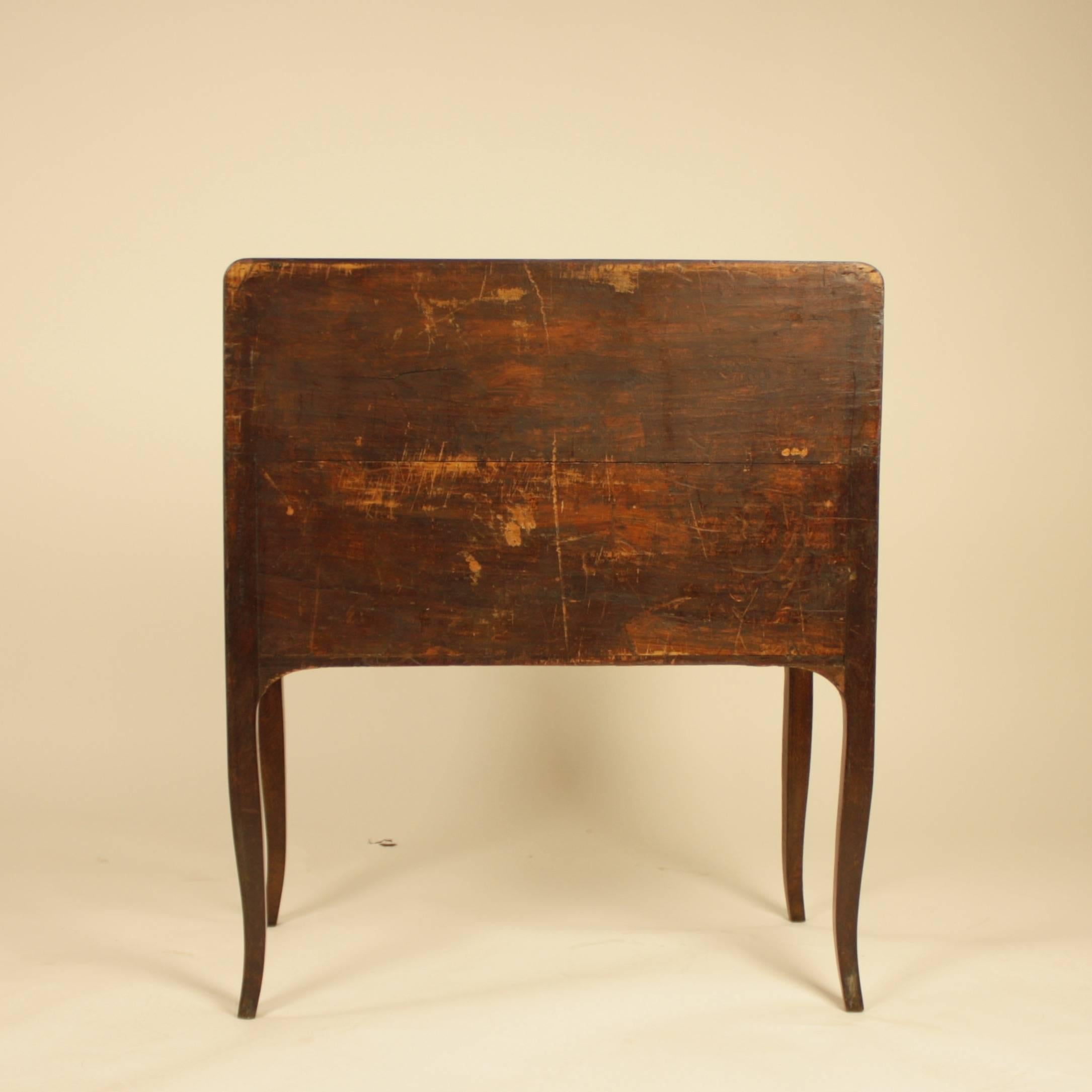 Mid-18th Century 18th Century Louis XV Marquetry Ladies' Desk Manner of J.C. Ellaume For Sale