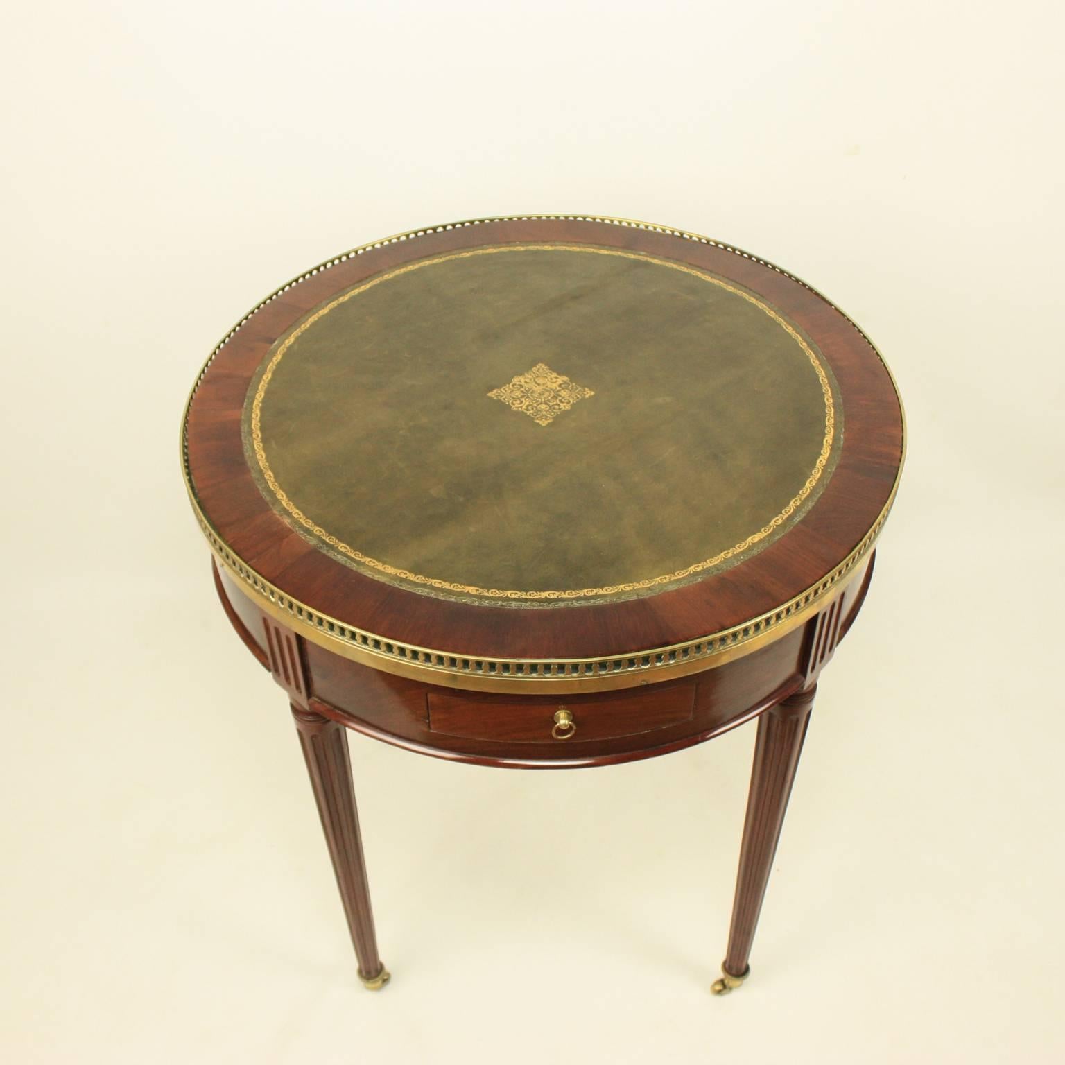 Directoire Late 18th Century Mahogany Bouillotte Table by J.J. Pafrat