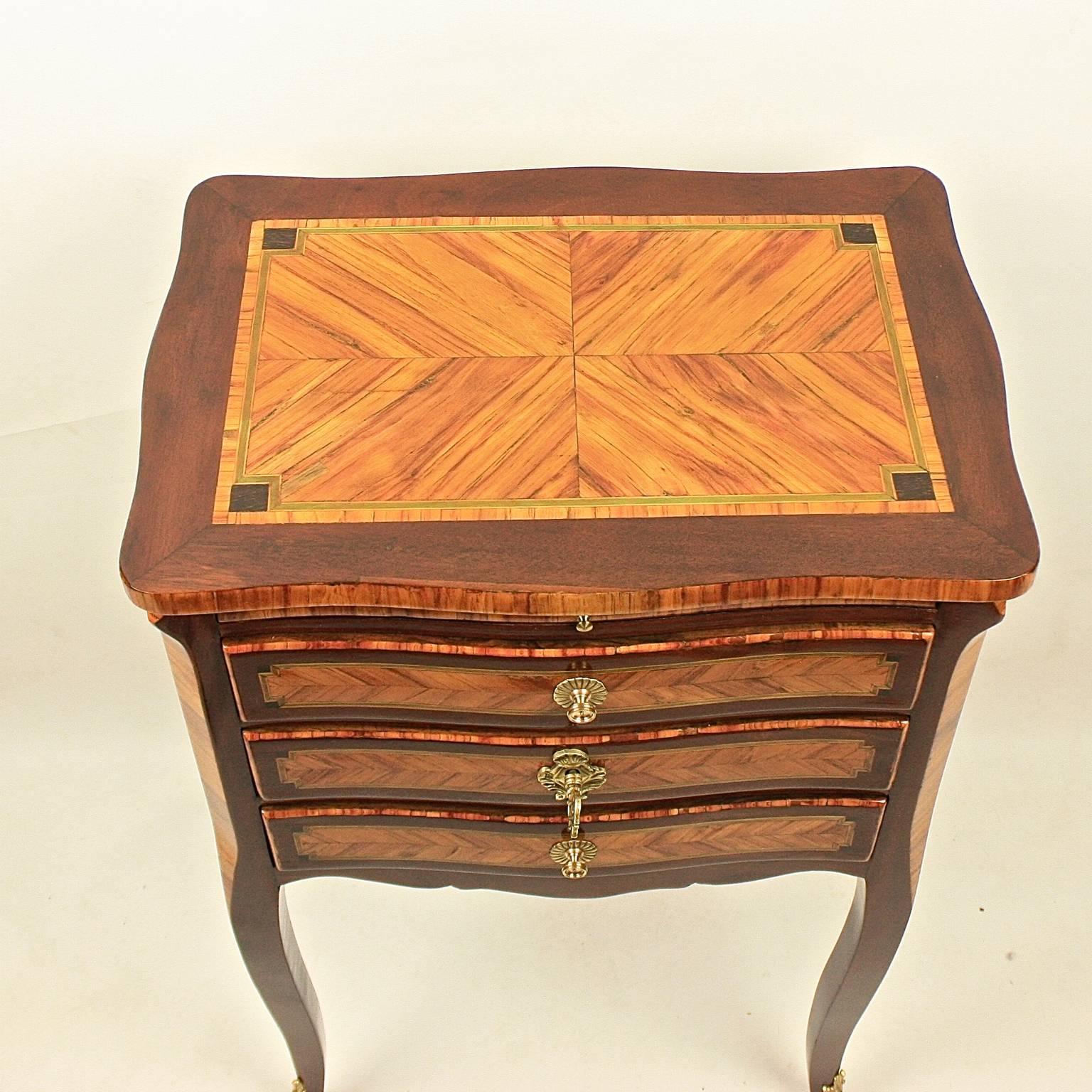 French Louis XV Gilt-Bronze Mounted Marquetry Centre Table, Mid-18th Century