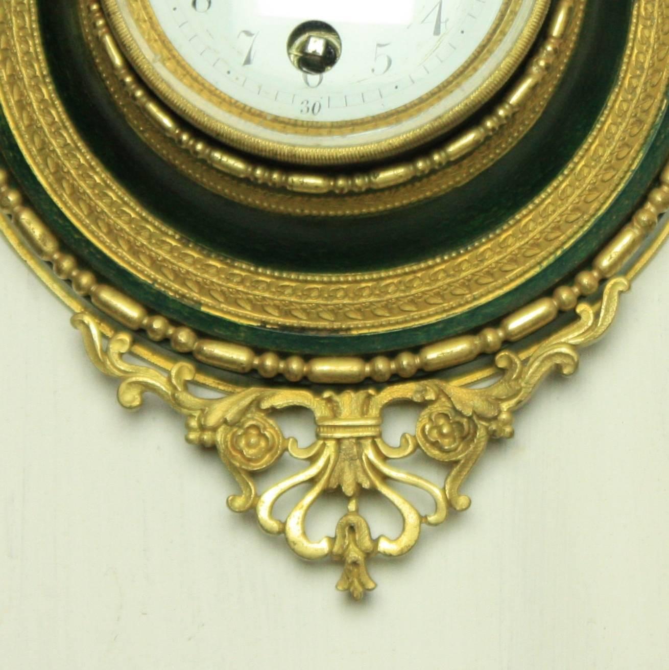 Napoleon III Small 19th Century Alcove Wall Clock