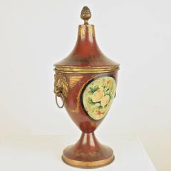 Early 19th Century English Regency Tole Chestnut Urn