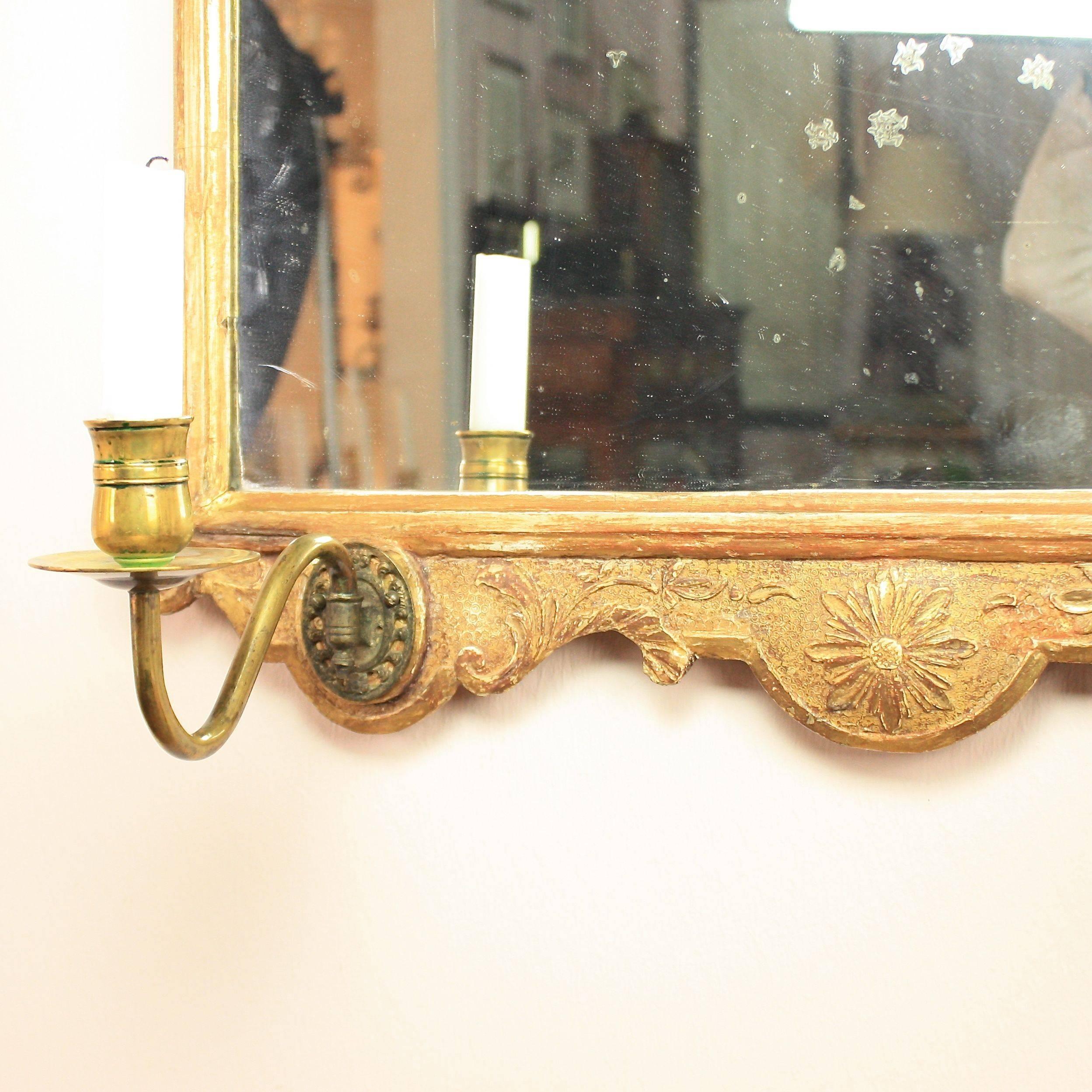 Early 18th Century George I Giltwood Pier Mirror In Good Condition In Berlin, DE