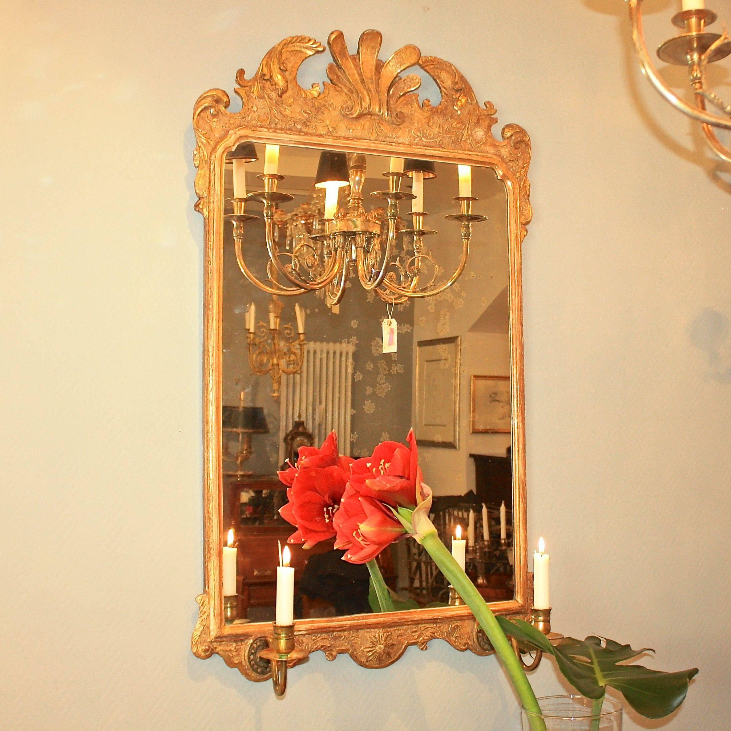 Early 18th Century George I Giltwood Pier Mirror 4
