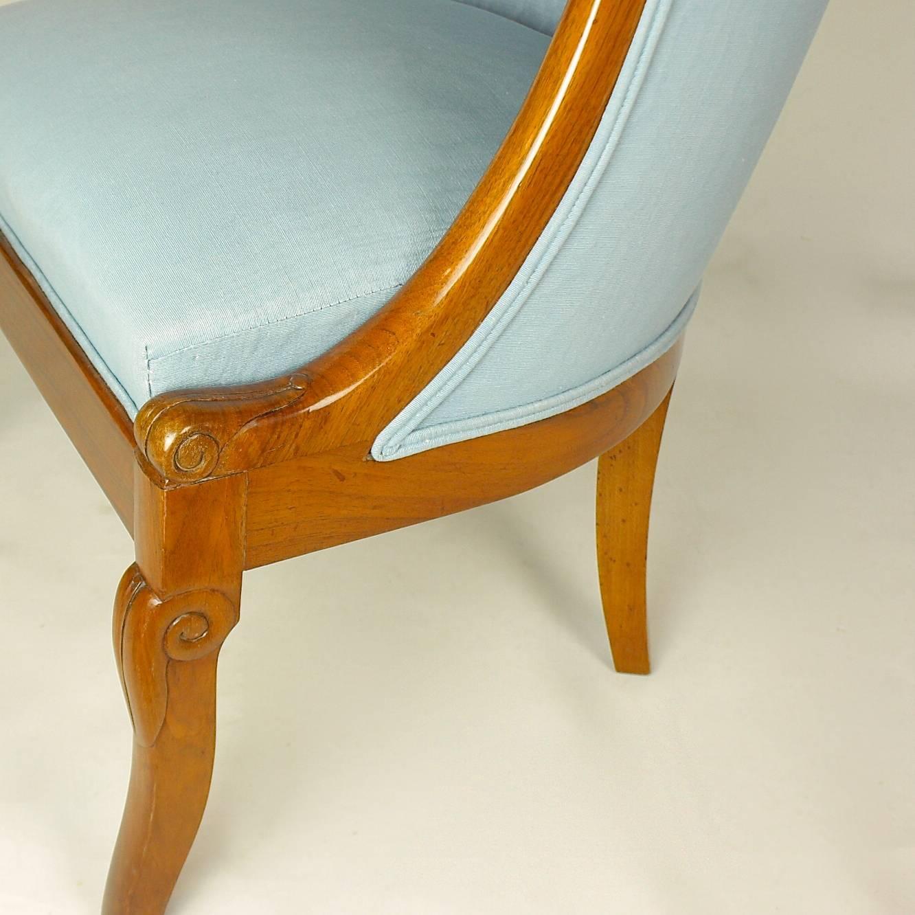 Pair of French Restauration Period Armchairs or Bergère 2
