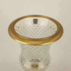 Cut Crystal and Gilt Bronze-Mounted Medici Vase, Probably Baccarat Le Creusot