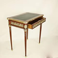 Rare Small Louis XVI Style Mahogany Bureau Plat or Side Table