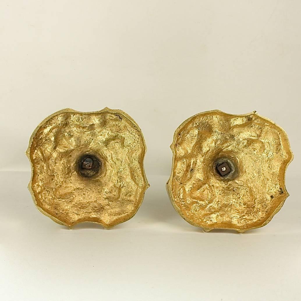 Pair of 19th Century Régence Style Gilt Bronze Candlesticks 3