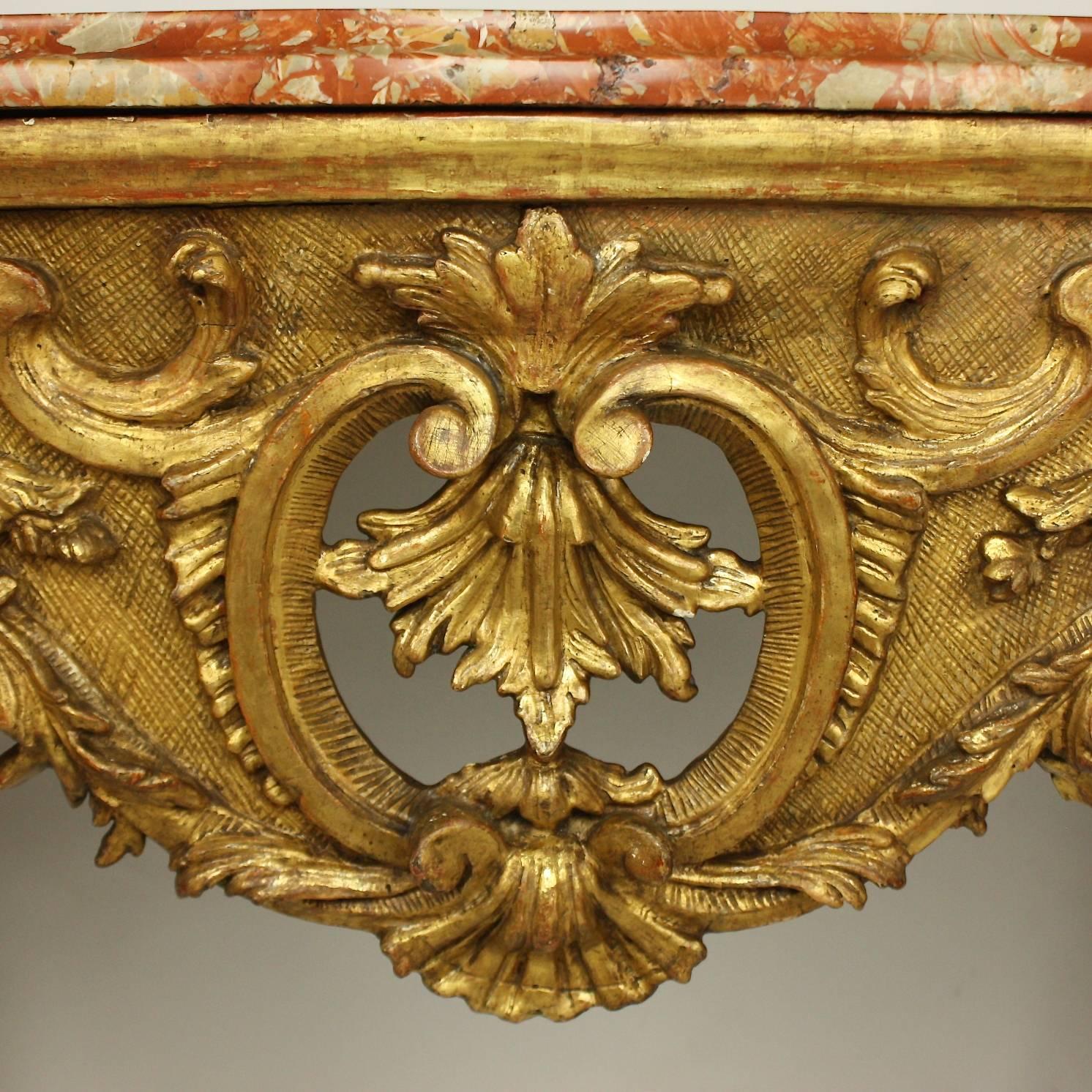 Early 18th Century Regence Giltwood Console Table (Régence)