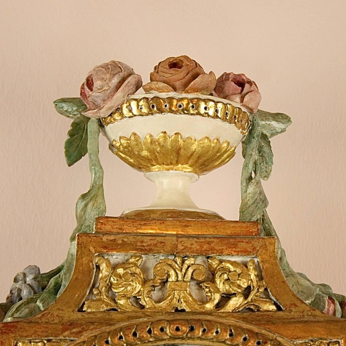 Large Late 18th Century Prussian Painted and Parcel-Gilt Sonnerie Bracket Clock In Excellent Condition In Berlin, DE