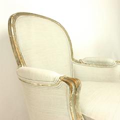 Pair of Late 18th Century Paintwood Bèrgères / Armchairs, Adrien Pierre Dupain
