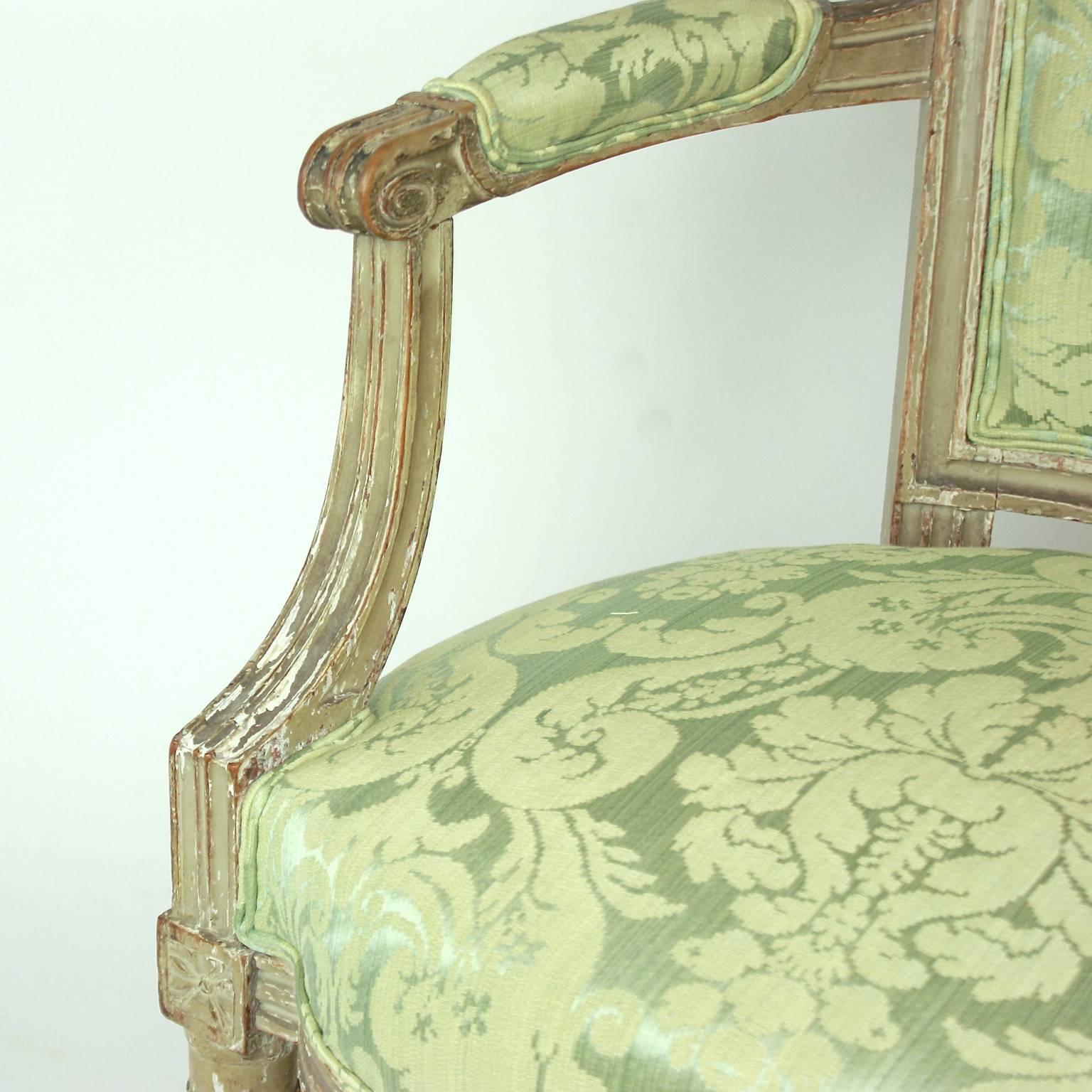 Pair of Louis XVI Painted Fauteuils Attributed to Claude ii Sené 'Le Jeune' In Excellent Condition In Berlin, DE