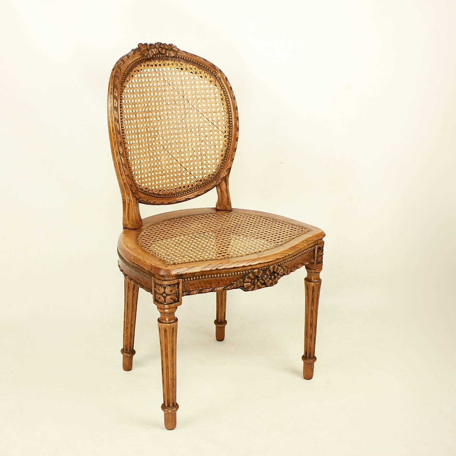 French Set of Six Louis XVI Dining Chairs in the Manner of Georges Jacob