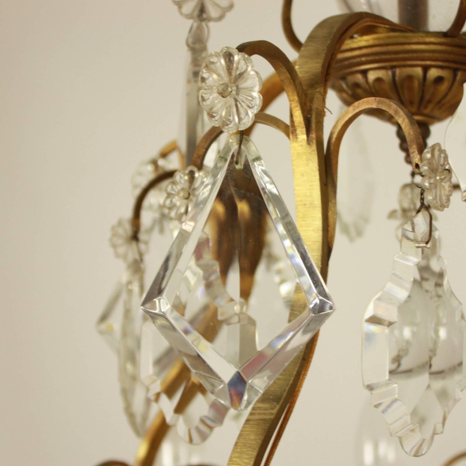 French Late 19th Century Louis XV Style Crystal Cut Chandelier