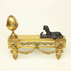 Pair of 19th Century Napoleon III Chenets or Andirons