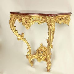 French Louis XV Giltwood Console Table, Mid-18th Century