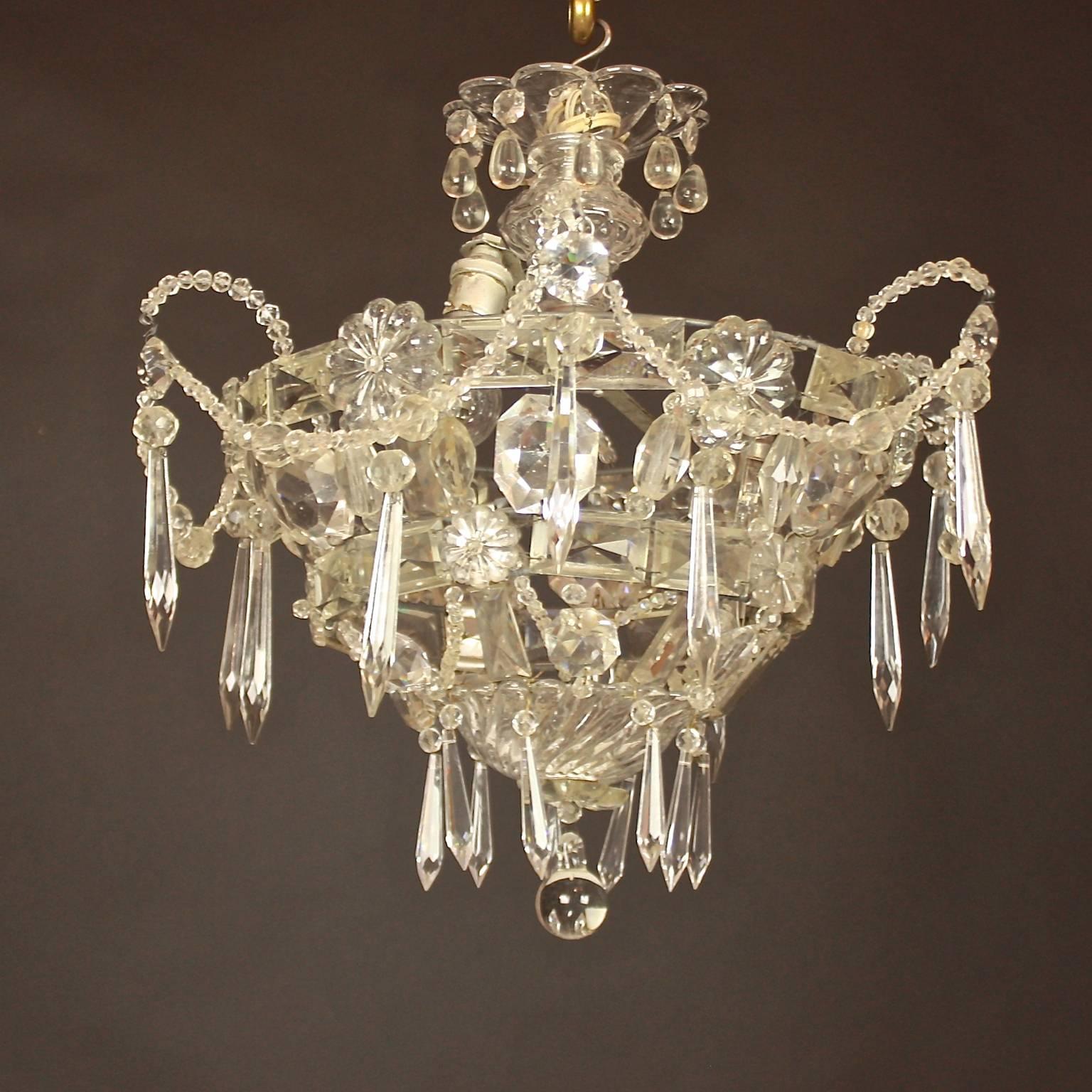 French Small Louis XV Style Ceiling Pendant or 'Plafonnière'