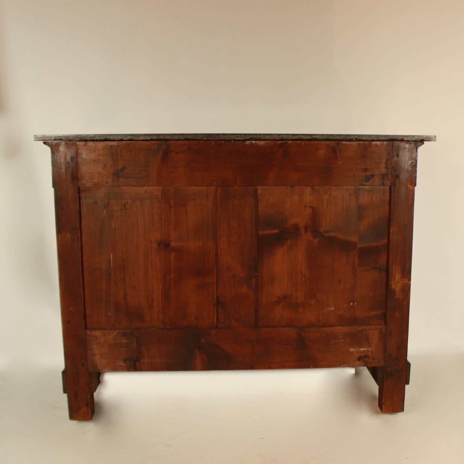 Empire Acajou Mouchete Mahogany Mounted Commode, Attributed to Bernard Molitor For Sale 4