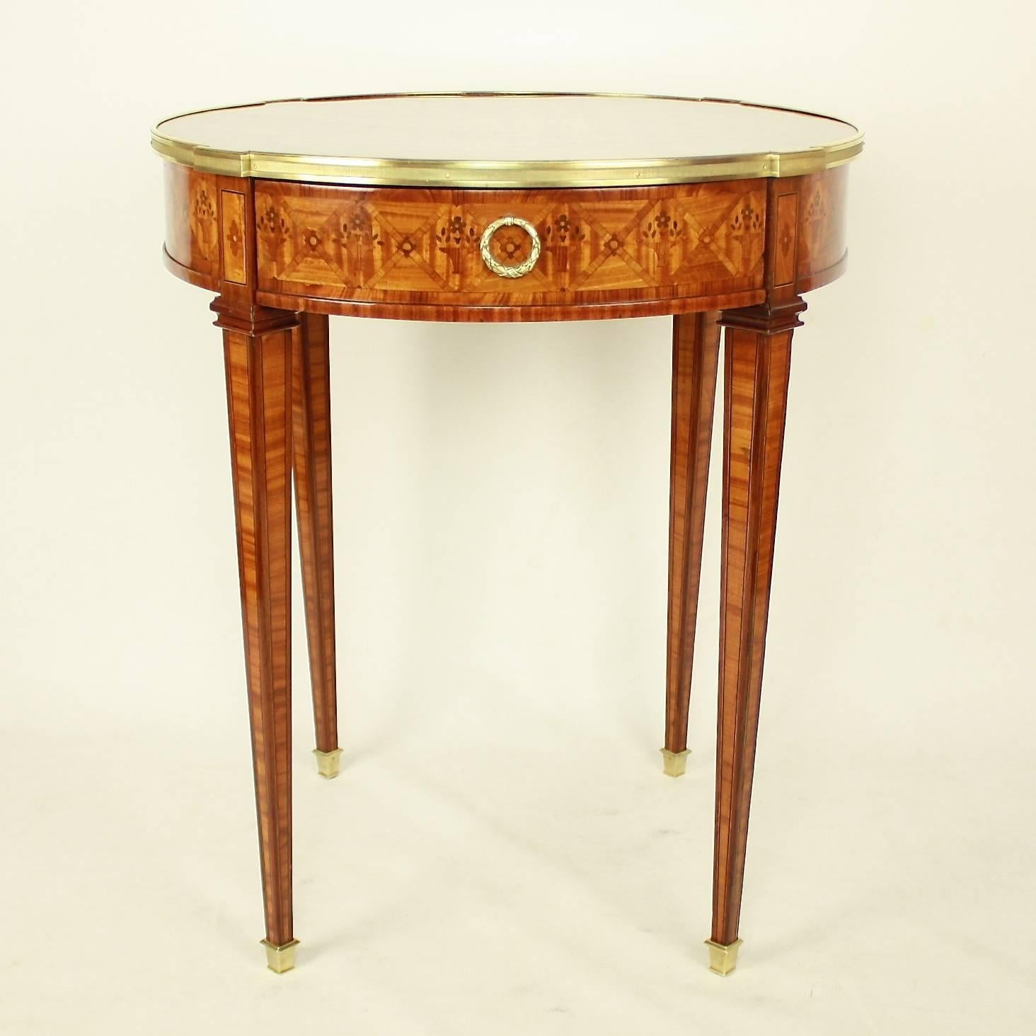 19th Century Marquetry Gueridon Table 1