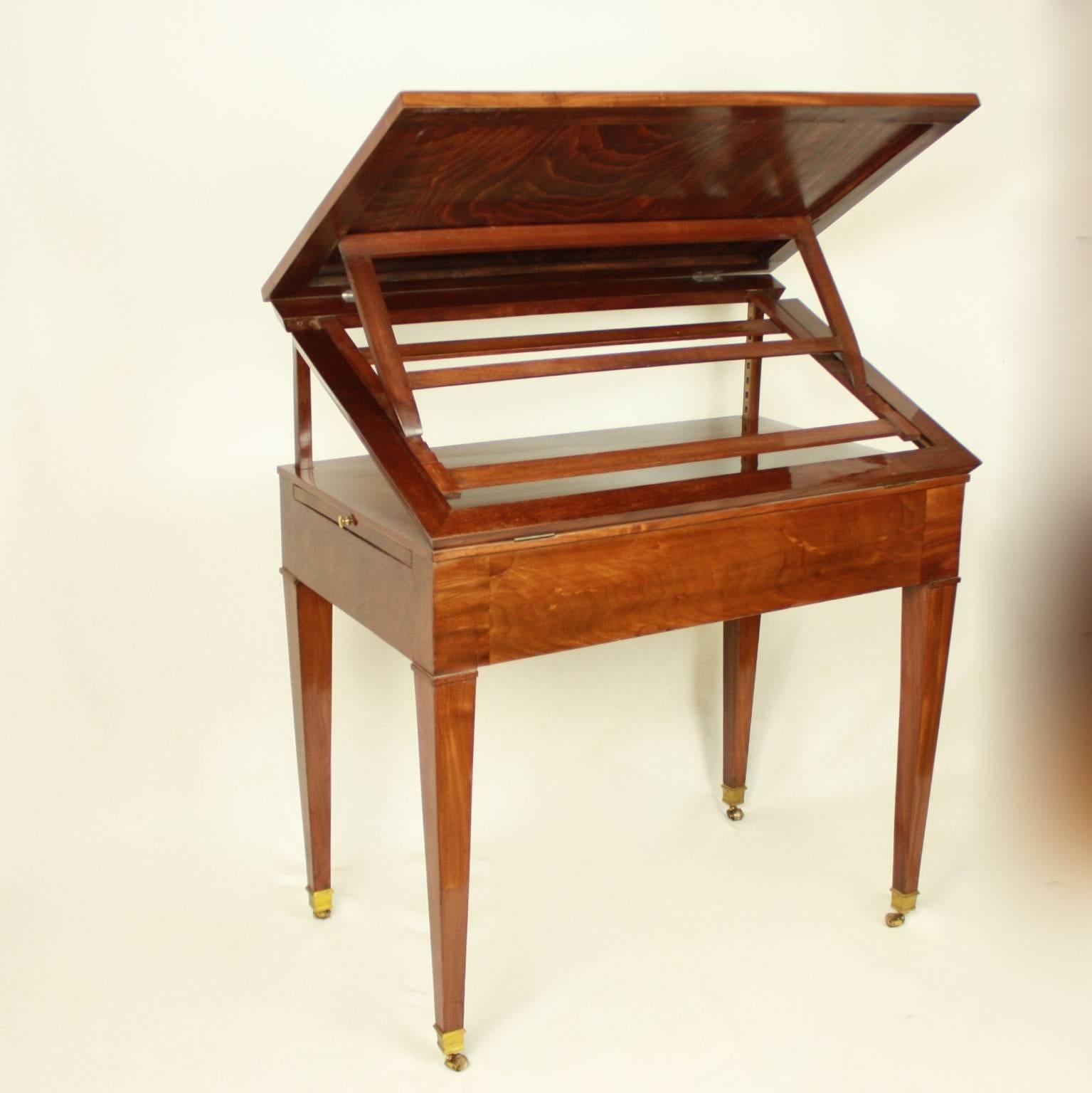 French Directoire Mahogany Architect's Table 'Table à Tronchin'