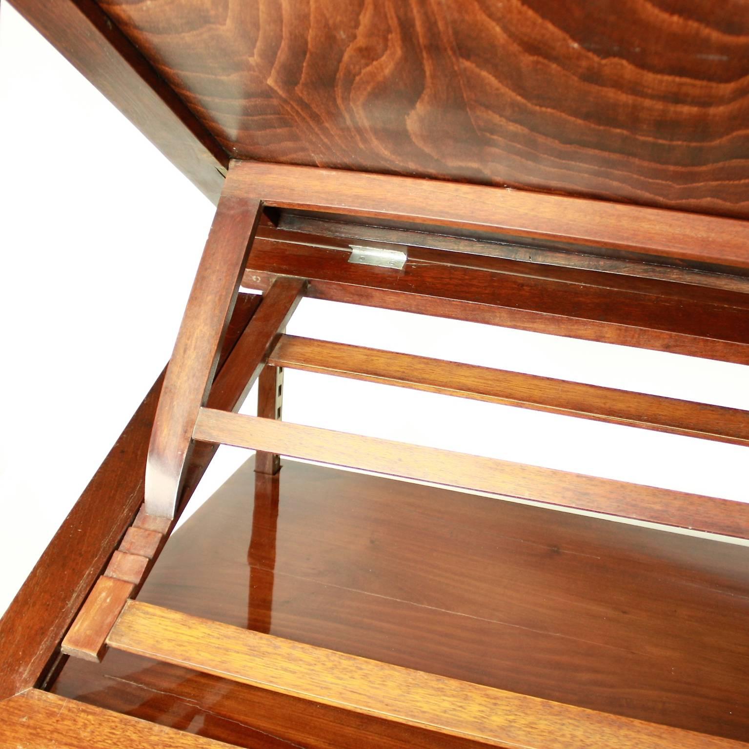 Directoire Mahogany Architect's Table 'Table à Tronchin' In Excellent Condition In Berlin, DE