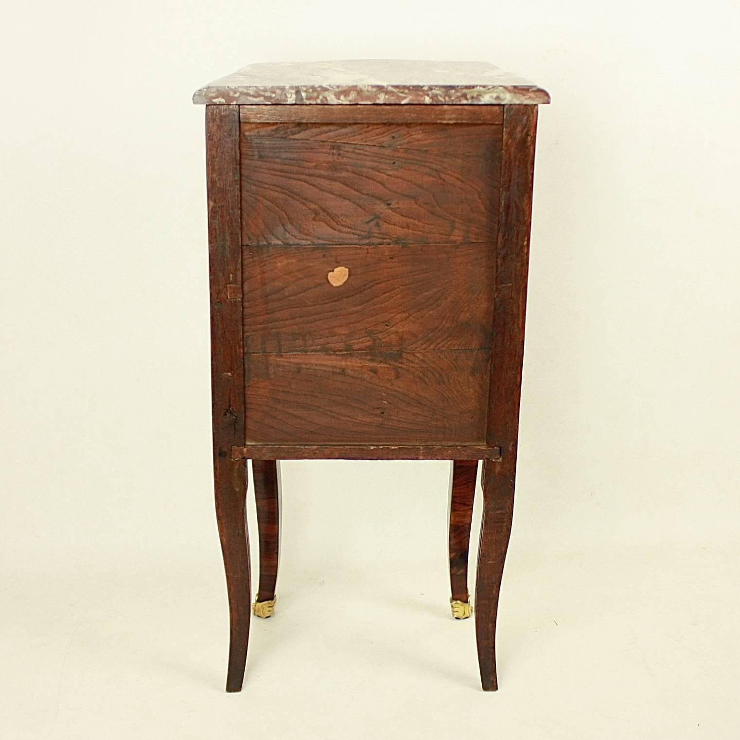 Small Tulipwood and Parquetry Commode, Late Regence, in the Manner of M. Criaerd 2