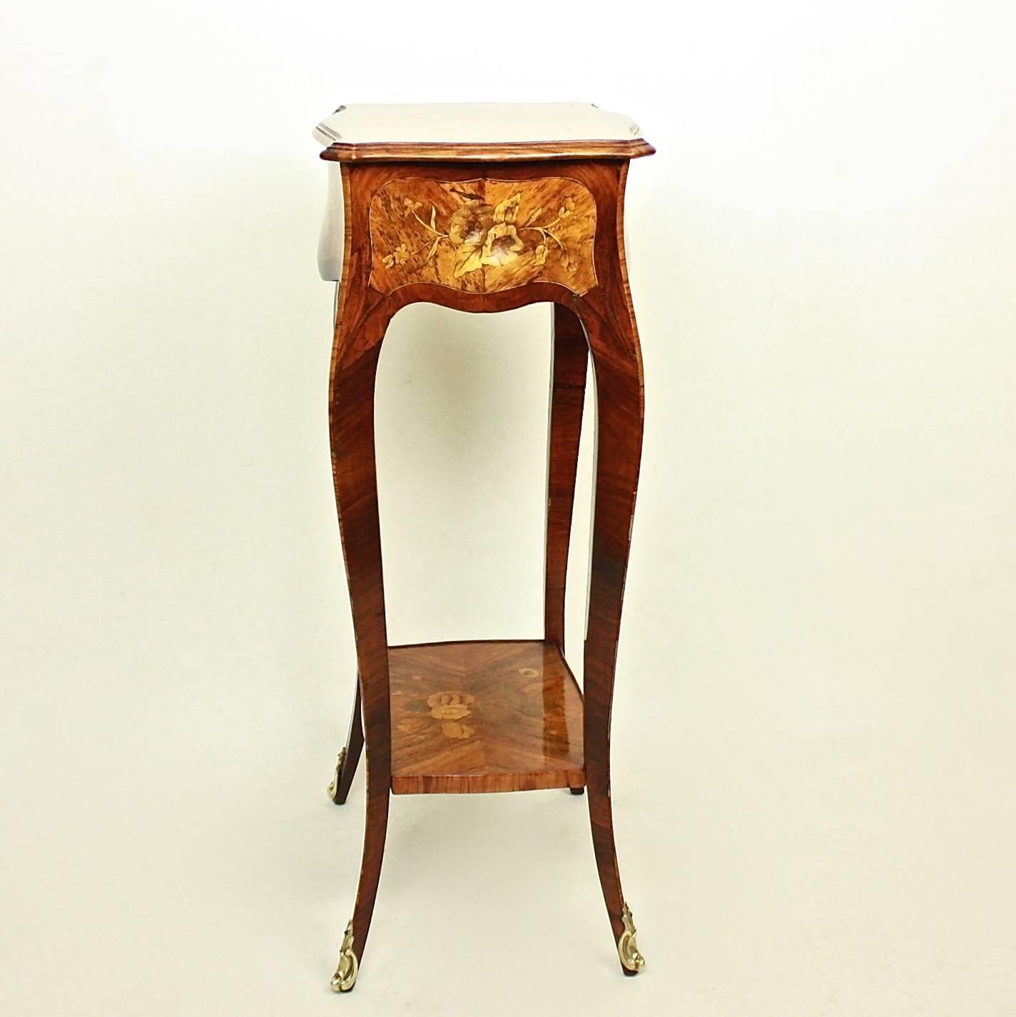 Small Louis XV Style Marquetry Side Table and Lady's Writing Table 3