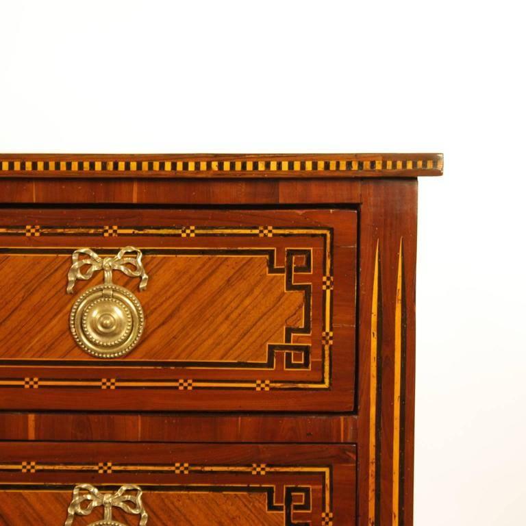 German Eastern French 18th Century Neoclassical Marquetry Commode, circa 1780