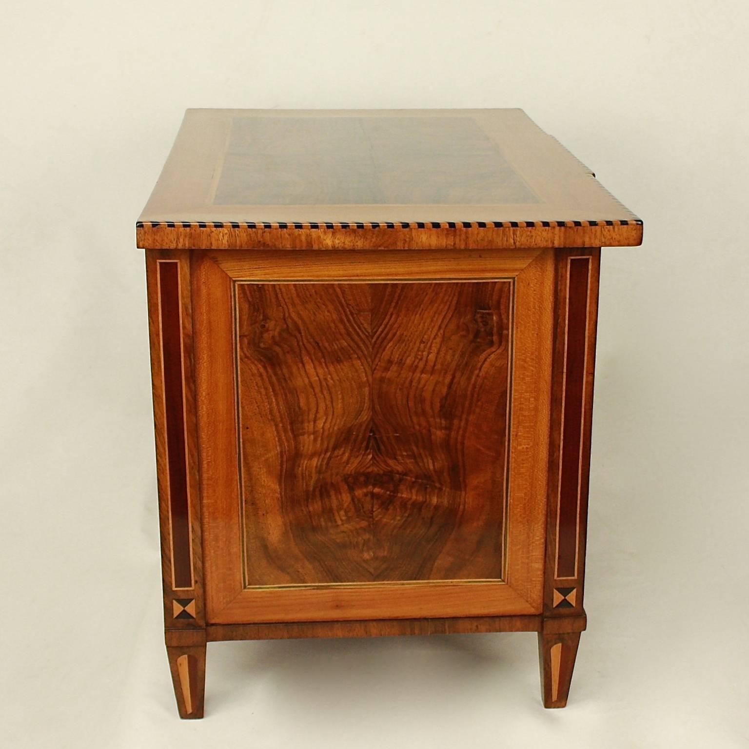 French 18th Century Louis XVI Miniature Marquetry Commode or Chest of Drawers
