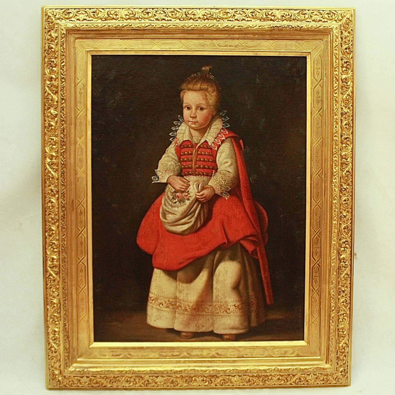French Pair of 18th Century Children's Portraits of 'Magdalena De Vos' and 'Louis XV'