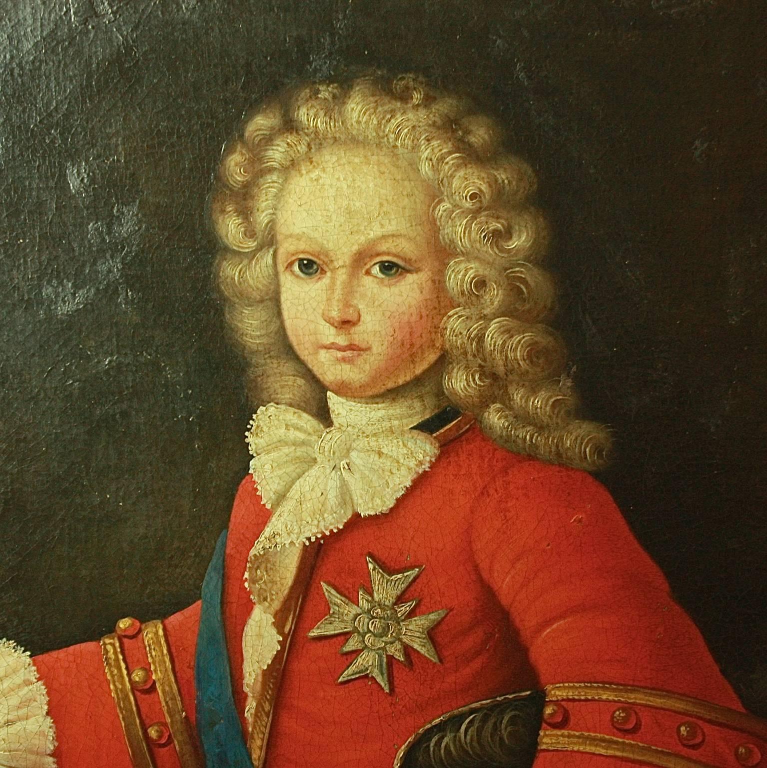 Canvas Pair of 18th Century Children's Portraits of 'Magdalena De Vos' and 'Louis XV'