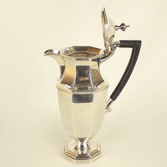 Edwardian Sterling Silver Hot Milk or Water Jug