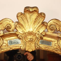 Small Early 18th Century Regence Giltwood Mirror