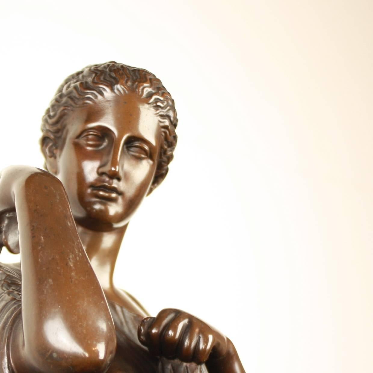 Classical Greek Large Bronze Sculpture of 'Diana of Gabii' Barbedienne, Paris, circa 1850