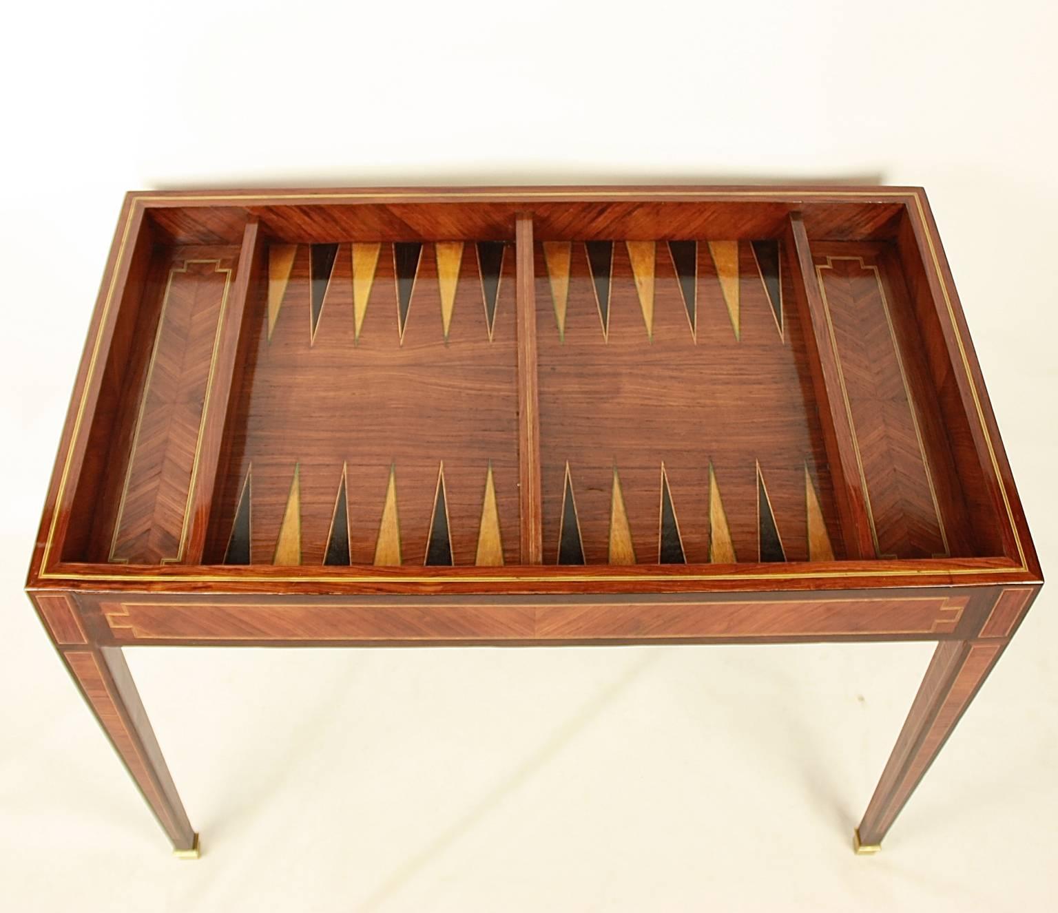 Napoleon III 19th Century Marquetry Tric Trac Game Table