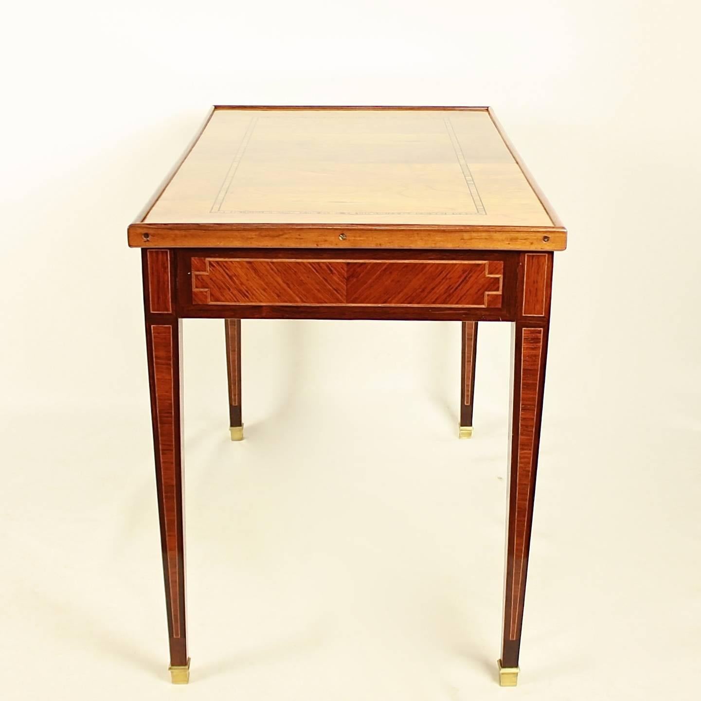 19th Century Marquetry Tric Trac Game Table 2
