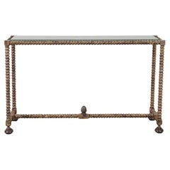 Table console de style brutaliste français des années 70