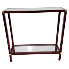 An Italian 60's Console Table In Brass And Lacquer By Romeo Rega